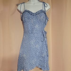 Shein polka dot wrap dress